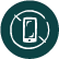 Phone with rotating arrows icon, representing mobile spa services
